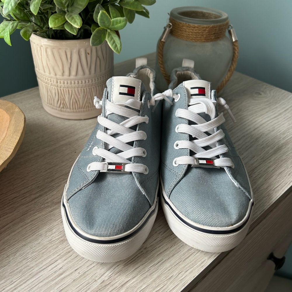 Tommy Hilfiger Light Blue Canvas Sneakers